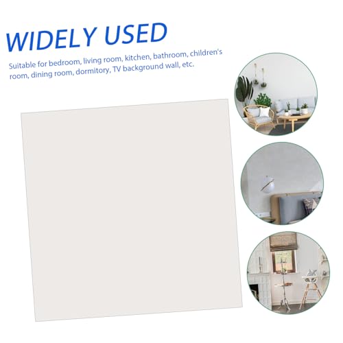 Zerodeko 6 Peças adesivo de espelho quadrado para sala de estar adesivo de espelho quadrado para qua