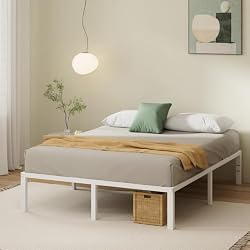 Zinus Yelena Bed Frame, Metal, White, Single, Bed Storage, Simple Design, Wooden Slats, Quiet, Durable, Breathable, Pipe Bed, Steel, Easy Assembly, Tools Included, Authentic | Japan Official Product