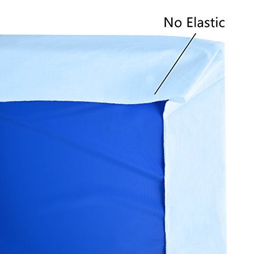Image of American Baby Company 100% Cotton Percale Fitted Nap Mat Sheet with Elastic Corners 24 inch x 48 inch x 4 inch - Soft & Breathable Rest Mat Sheet or Nap Mat Cover for Daycare, Kindergarten & Preschool, Blue