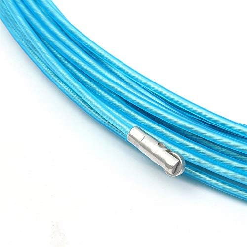 Nylon Steel Electrician Fish Tape Conduit Nylon Cable Puller with Wheel Blue Durable Quality
