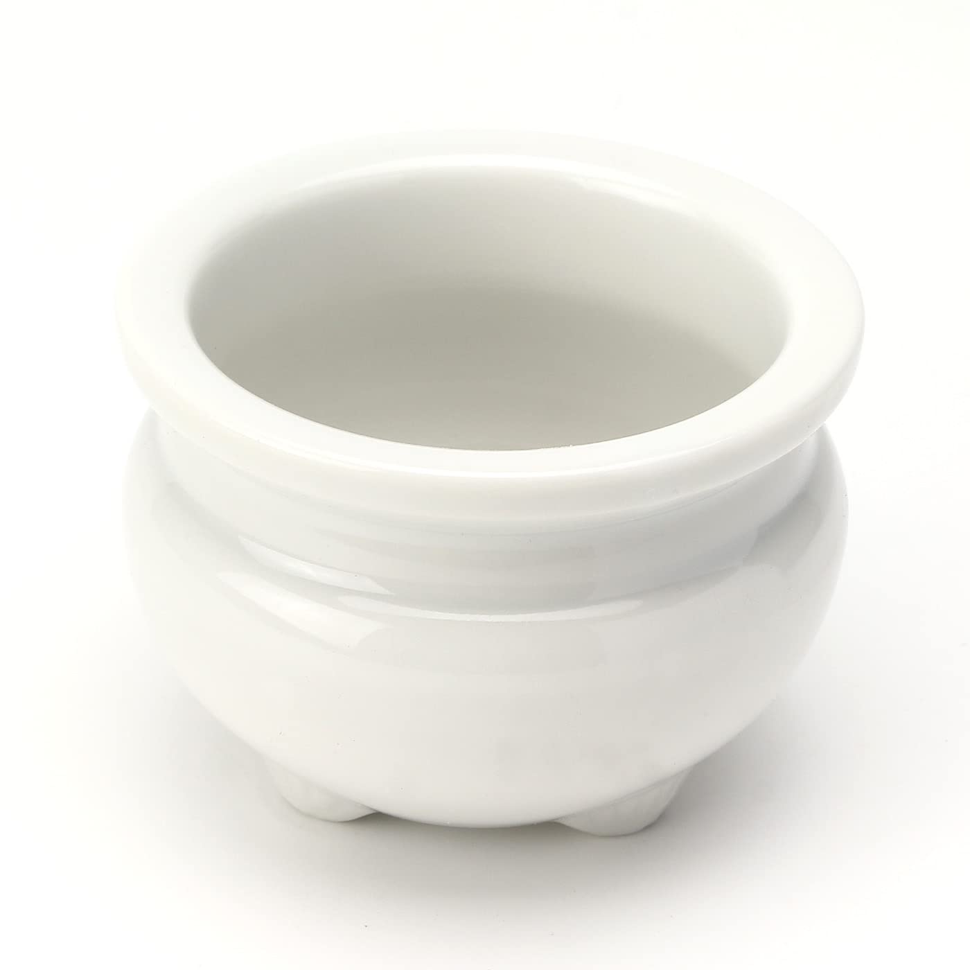 Ise Miyachu Ceramic Incense Burner 2.5in White with Seal Made in Japan