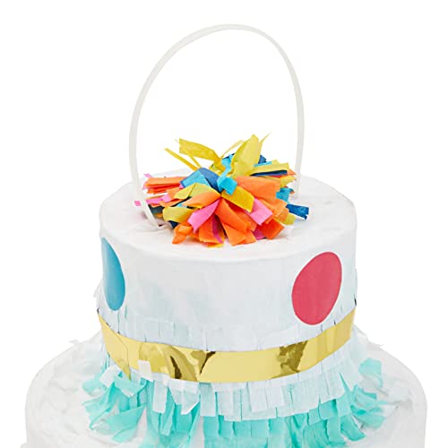 Small Birthday Cake Shaped Pinata For Party Decorations And Supplies, 7 X 12 In #TOP2