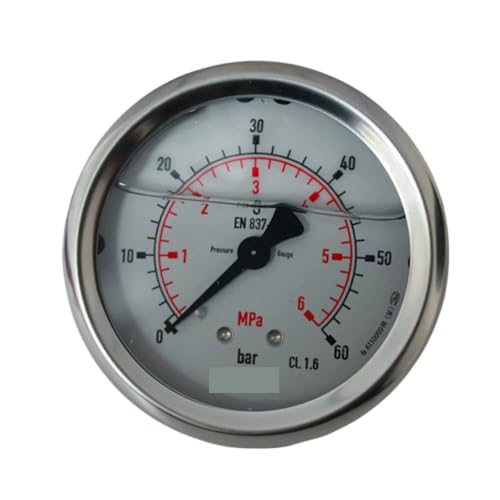 Manómetro de aguja axial 0-60bar ideal para evitar sobrepresión
