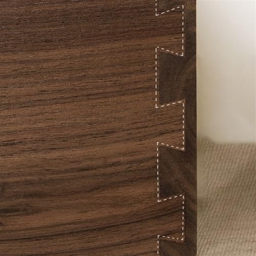 Vitrina de discos Blu-ray con doble capa protectora y soporte de madera retro para mesa 6