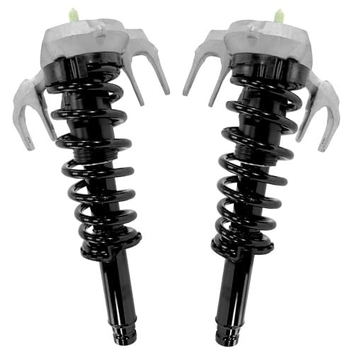 Image of Detroit Axle - AWD Front Struts Rear Shocks for 2008-2013 Cadillac CTS, 2 Complete Struts and Coil Spring Assembly 2 Shock Absorbers 2009 2010 2011 2012 Replacement