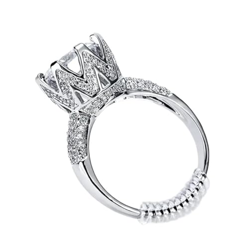 GLORILUX Ring Sizer Uk - Adjuster for Loose Rings - Tightener for Loose Rings - Invisible Transparent Ring Adjuster (Transparent - 12pcs)