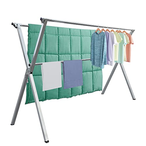 AZHZOLSK Clothes Drying Racks Outdoor, Updated Version,Stainless Steel Laundry Drying Rack for Indoor Outdoor and The Balcony,Length Adjustable Saves Space,with Windproof Hooks by AZHZOLSK - Image 6