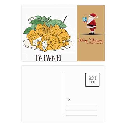 Cartes postales poulet frit Père Noël x20 pour rompre la monotonie des vœux
