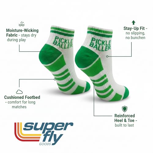 Super Fly Goods Performance Socks Men & Women Novelty Athletic Socks for Sports Golf Tennis Pickleball Yoga Unisex
