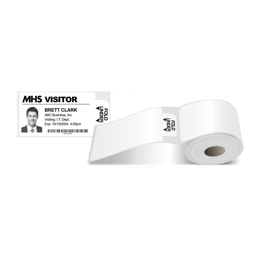 Avery Self-Adhesive Visitor Paper Badges with Time-Expiring Tabs Pack