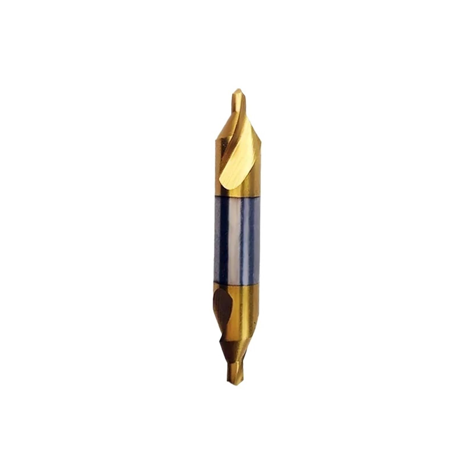 Punte centrali 10 pezzi 1 set HSS punte da trapano centrali punte da trapano centrali combinate svasatori da 60 gradi(HSS TiN Coated,A2 (5MM)_10 PCS)