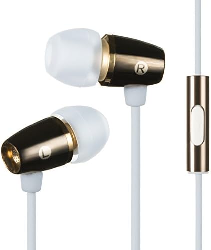 Earond® in-Ear Noise-Isolating Metal Earbuds Headphones Earphones,Small housing Lightweight with HD Mic, for iOS Android Windows Smartphone and Tablet MP3 Players. (White)
