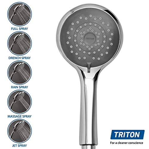 Triton Showers T80 Easi Fit Plus DuElec™ | Shower Electric | 10.5 KW I White I Electrical Showers | with Rainfall Showerhead and Anti Twist Hose | Best Electric Shower Units for Bathrooms - 3