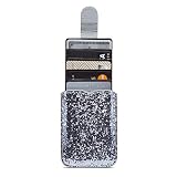 Arlgseln Glitter 5 Cards Holder Cell Phone Pouch, Stretchable RFID Blocking ID Credit Card Wallet Ad