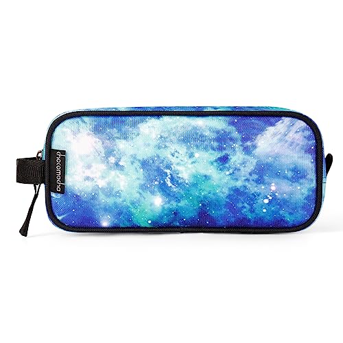 Image of Choco Mocha Kids Pencil Case for Boys, Soft Zipper Pencil Pouch for Boys, Kids Pencil Case for School Galaxy Pencil Bag for Toddler Boy, Blue