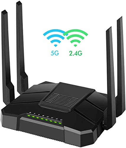 Smart Wi-Fi Router2020, Dualband Gigabit Wireless-Internet-Router für Heim AC1200 High Speed ​​Internet-Router mit USB 2.0 und SD-Karten-Slot