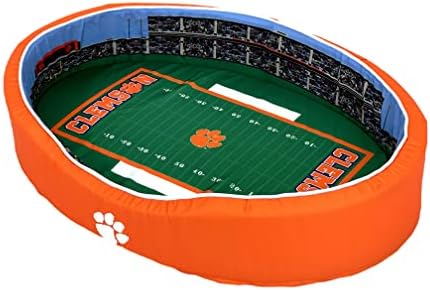 StadiumSpot Clemson Football Stadium Dog Bed - Authentic Tigers Graphics, Patented Design - Made from Durable, Eco-Friendly Materials - Small, Medium, and Large Bed Sizes (Small)