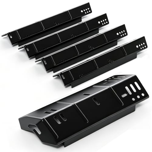 FORYEYC Grill Heat Plate Replacement for Dyna-Glo 5 Burner DGH474CRP DGH485CRP DGH483CRP Dyna-Glo 4 Burner DGH450CRP Grills Porcelain Steel Heat Plate for Revoace GBC1793W 5 Pack