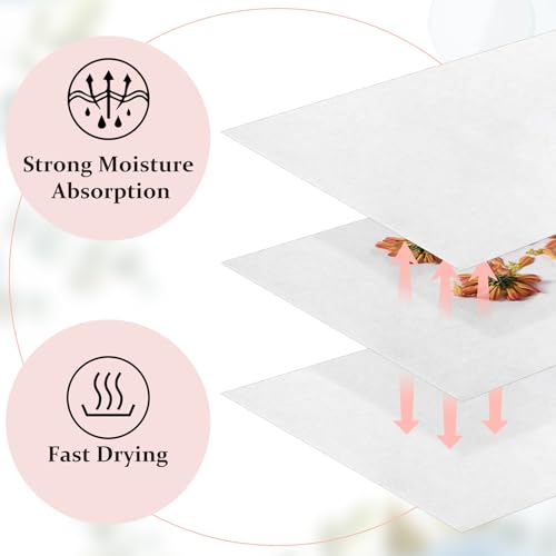 Image of Aboofx 20 Sheets Blotting Paper for Flower Press, Large 8.26 x 11.8 inch A4 Highly Absorbent and Reusable Blotter Papers for Flower Press Herbarium Craft Blotter Paper Sheets Papers Craft Supplies