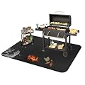 HEATFOUNDER 60*40 Inch Outdoor Mat, Double-Sided Waterproof & Fireproof Under Grill Mat, Heat Resistant Silicone Stove Floor Mat For BBQ, Camping Stove, Fire Pit, Fireproof Deck & Patio Protector Mat