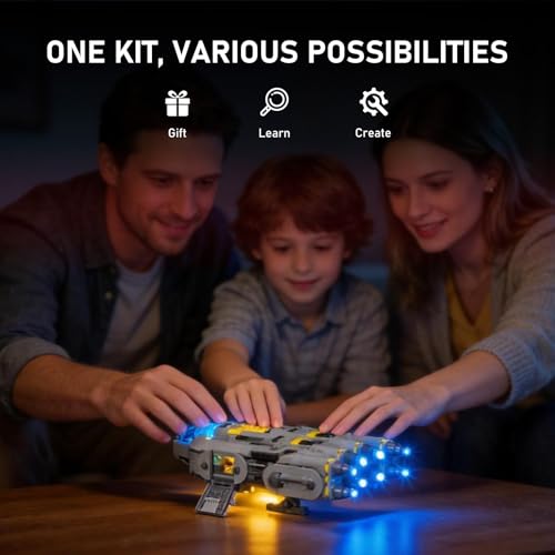 Iluminación LED para Lego Star Wars 75445 Nave Anzellana con cables ocultos BRIKSMAX 4