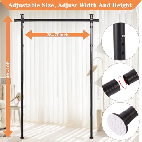 image for Anndason Room Divider, Room Divider Curtain Rod 4-10ft (H) 28-70inch(W
