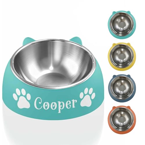 Specizoom Personalized Dog Bowl with Name Customized Stainless Steel Bowls for Dog Cat