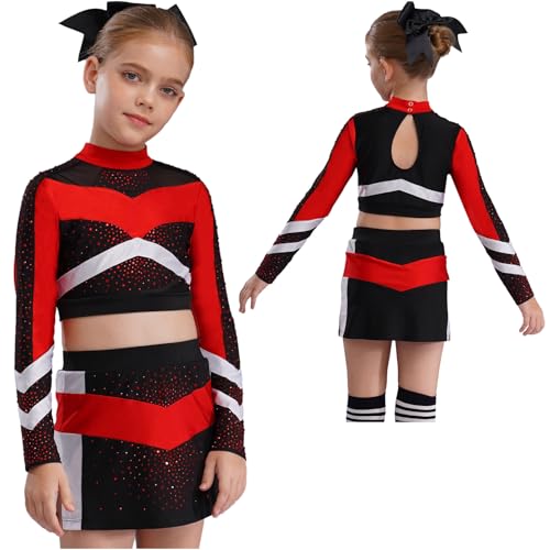 Disfraz de animadora para niñas rojo 14 años miniatura 2