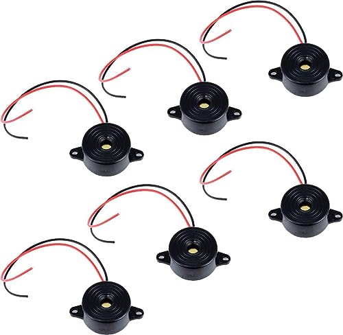 6 Pack 3-24v Piezo Elettronico Buzzer Tone Allarme...
