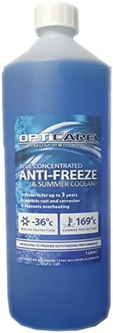 Opticare Red, Blue & Universal Anti-freeze & Summer Coolant 1L Blue