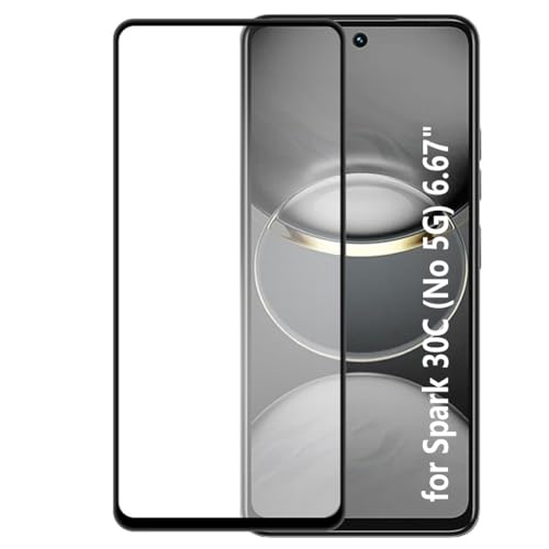 Kepuch Screen Protector Compatible for Tecno Spark 30C (No 5G) 6.67" - Tempered Glass 2 Pack