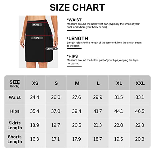 Asfixiado Skorts Skirts For Women With Pockets Golf Tennis Skort Athletic Skirt High Waisted Casual Dressy #019-Black-L #TOP6