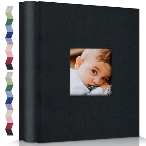 Image of popotop Photo Album 4x6-600 Photos Photo Books with 600 Horizontal and Vertical Pockets,Linen Cover Albums for Family Wedding Anniversary Baby Vacation Pictures