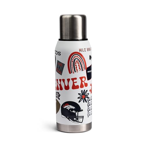 The Memory Company Officially Licensed 34oz Team Spirit Insulated Bottle, Denver Broncos
