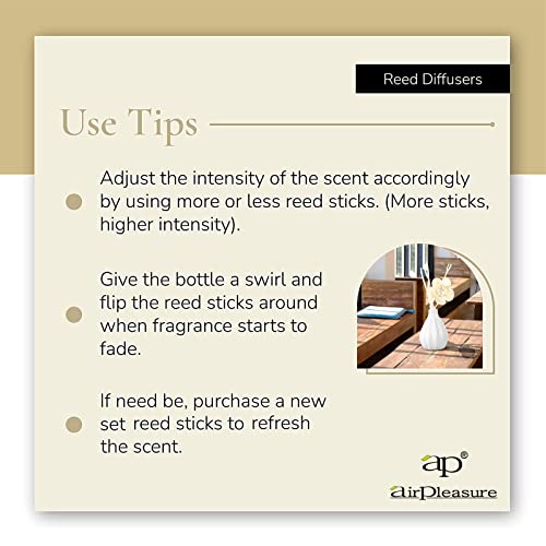 Ap Airpleasure Reed Diffuser Set, Home Fragrance & Decorative Diffuser, Dried Flower Aromatherapy Oil Set, Oil Diffuser Sticks, Ceramic Bottle 5.07 Oz(150Ml) /1 Pack (Violetblossom) #TOP6