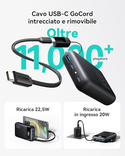 INIU Power Bank, Ultrapiccolo 20000mAh 22,5W PD Ricarica Rapida Caricatore Portatile, USB-C In & Out Batteria Esterna Compatibile con iPhone 17 16 15 14 Plus Pro, Galaxy S24 Ultra, Xiaomi, iPad etc - Immagine 4