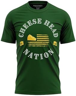 Cheese Head Nation Shirt for Men, Green Bay Football Shirt, USA Flag Football Fans Gameday Apparel