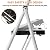 BOCOM 3 Step Ladder, Lightweight Portable Foldable Collapsible Folding Sturdy Steel Metal Step Stool with Handgrip, Anti-Slip Wide Pedal, Heavy Duty 500 lbs Capacity, for Home, Kitchen, Adults, White