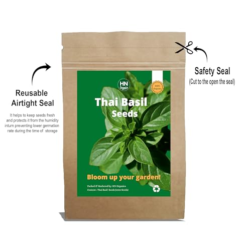 Image of Thai Basil Seeds for Planting for Home Kitchen Garden (Thai Basil)