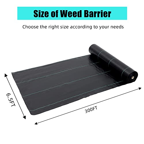 KOKEBREN 6.5ft x 300ft & 3oz Premium Garden Weed Barrier Landscape Fabric, Durable & Heavy-Duty Weed Block Gardening Mat, Easy Setup & Superior Weed Control, Eco-Friendly & Convenient Design by KOKEBREN - Image 4