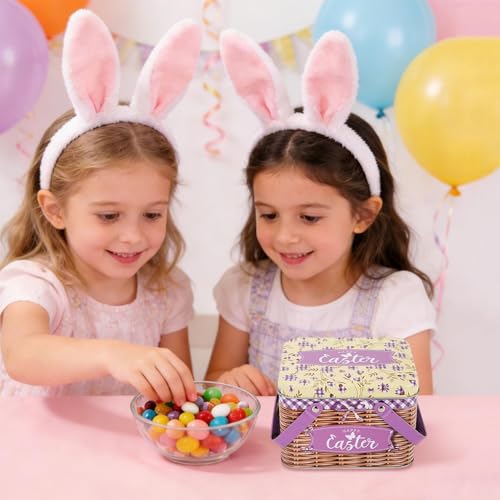 Canastas de Pascua para niños evitan galletas rotas con este cubo de metal con tapa 3