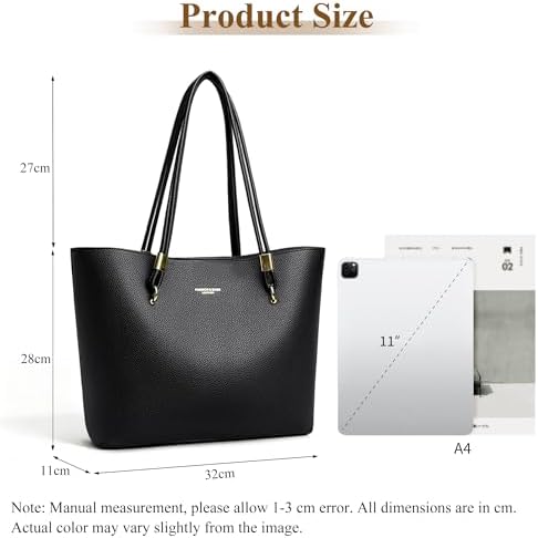 Handtasche Damen Groß Damen Henkeltaschen Einfache Handtaschen PU Leder Shopper Tasche Tote Bag Wasserdicht Arbeitstasche Schultertasche für Arbeit, Schule, Einkauf Büro,Reisen