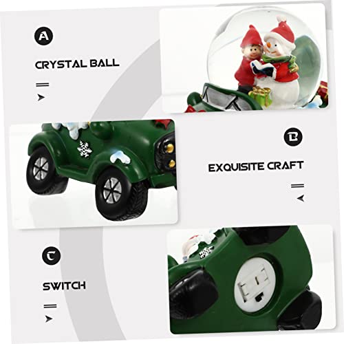 Luxshiny 1 Unidade Carro De Bola De Decoração De Globos De Neve De Natal Enfeite De Festa De Natal B