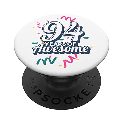 94 cumpleaños 94 años de impresionante cumpleaños de 94 años PopSockets PopGrip Intercambiable