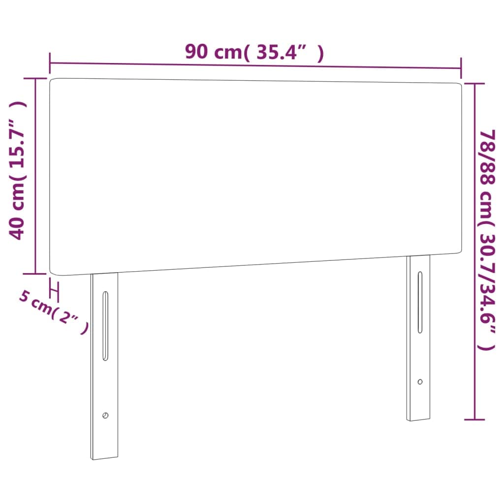 vidaXL Testiera Bianca 90x5x78/88 cm in Similpelle