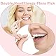 Amabro 6 Stück Zahnseide Stick Kasten,60 Picks Dental Floss Mit Zahnstocher,Halter Tragbarer Zahnseide Spender Reise Koffer Organizer Tongue Scraper Zahnstocherspender für Familien Zahnreinigung