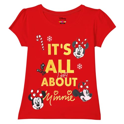 Image of Kuchipoo Disney Girls Half Sleeves Regular Fit Cotton T-Shirt