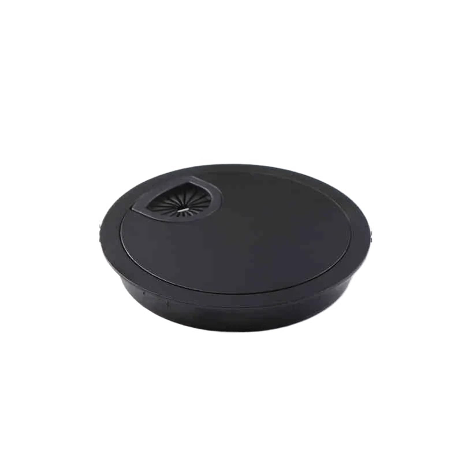 Kabeldurchführung Kabellochabdeckung aus Zinklegierung, 50–80 mm | 1-8 Stück runder PC-Halterungsring(80mm Black,2Pcs)