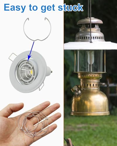 JUKOTA 25PCS Sprengring für GU10 MR16 Durchmesser Downlight Haltefederringe Clips LED Halogen Lampenhalter 50mm,klemmring,lampen klammer,haltefeder ringe,halogen lampenhalter,gu10 ring