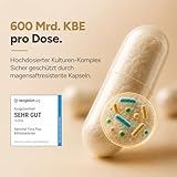 Flora Plus - Darmkur* Probio Kulturen Komplex mit 23 Bakterienstämmen & 600 Mrd. KbE, OHNE Inulin & OHNE künstliche Probiotika I 60 magensaftresistente & vegane Kapseln mit Lactobacillus Salivarius